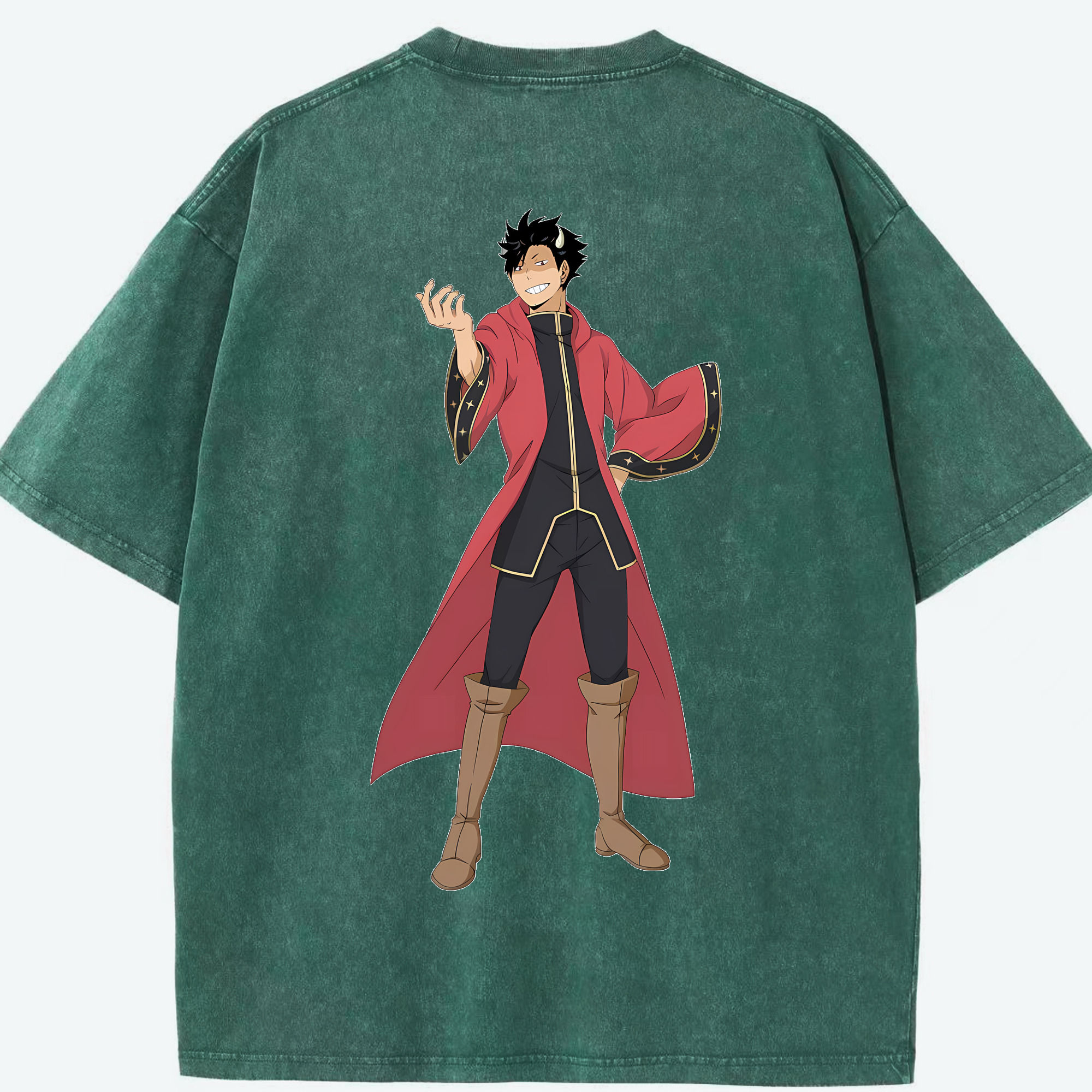 （画像用） ハイキュー!! Haikyu!! 綿100% ヴィンテージ風 半袖Tシャツ（背面プリント）